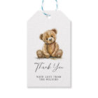 Watercolor Teddy Bear Baby Shower Thank You