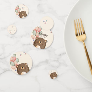 watercolor teddy bear birthday Confetti