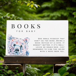 Watercolor Teddy Bear Book for Baby Enclosure Card