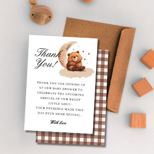 Watercolor Teddy bear gender neutral baby shower Thank You Card