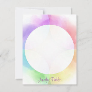 Watercolor Template Modern Calligraphed Monogram
