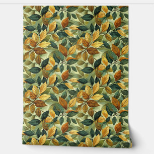 Watercolor terracotta orange yellow sage fall wallpaper