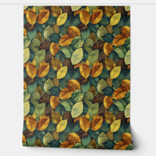 Watercolor terracotta orange yellow sage fall wallpaper