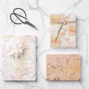 Watercolor Terracotta Sunset Tones Wrapping Paper Sheet