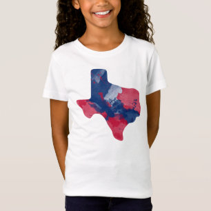 Watercolor Texas Girls Top