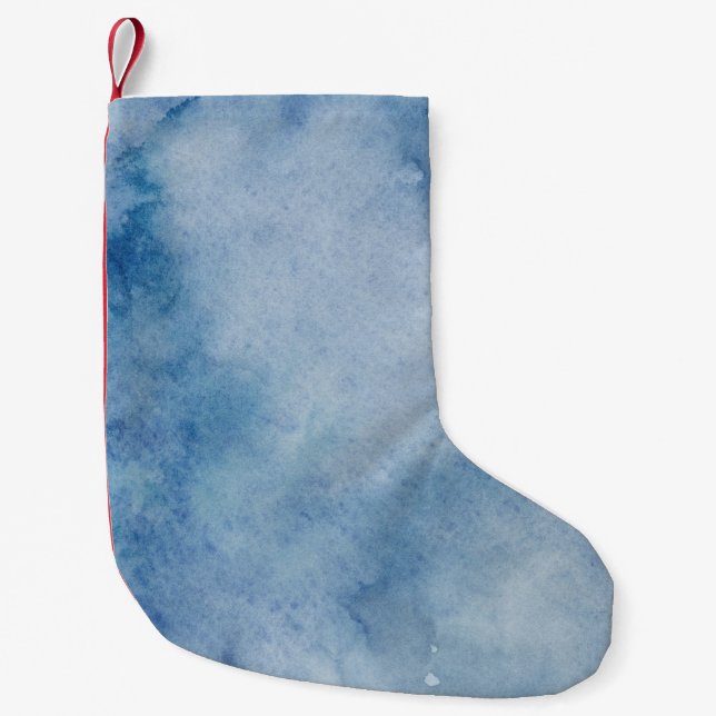 Watercolor texture background paint small christmas stocking (Front)