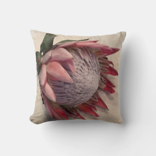 Watercolor Texture Protea Pillow Variant sizes