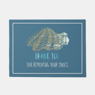 Watercolor Thank You For Removing Your Shoes Doormat