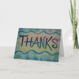 Watercolor Thanks Thank You Card