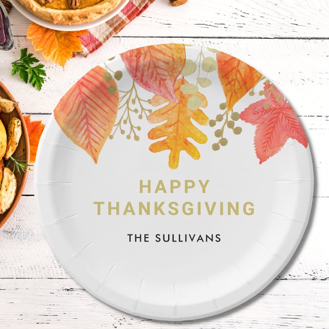 Watercolor Thanksgiving Paper Plate (Creator Uploaded)