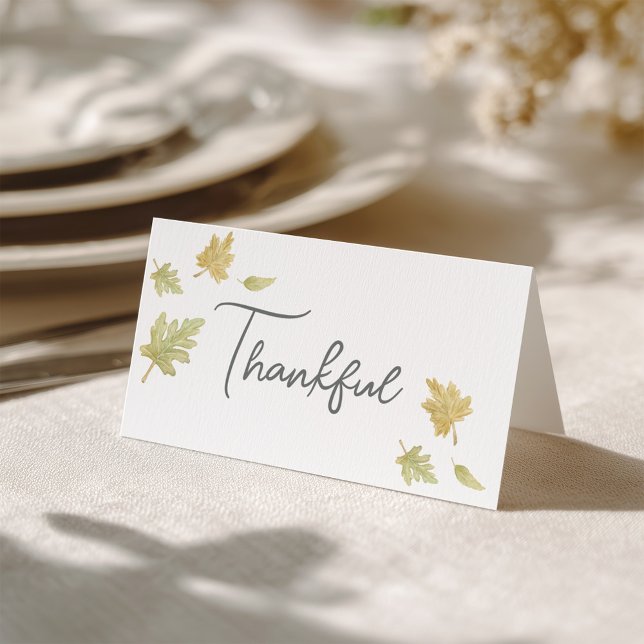 Watercolor Thanksgiving Place Card and Gratitude   (Creator Uploaded)