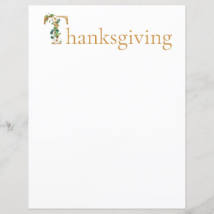 Watercolor Thanksgiving Scrapbook Paper