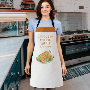 Watercolor Thanksgiving Turkey Apron