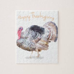 Watercolor Thanksgiving Turkey Jigsaw Puzzle