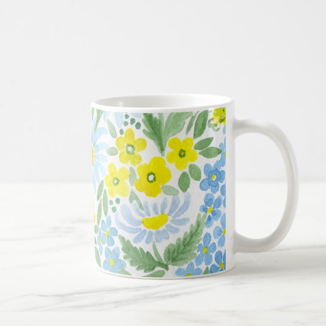 Watercolor . The flowers of the field . Chamomile Coffee Mug (Right)