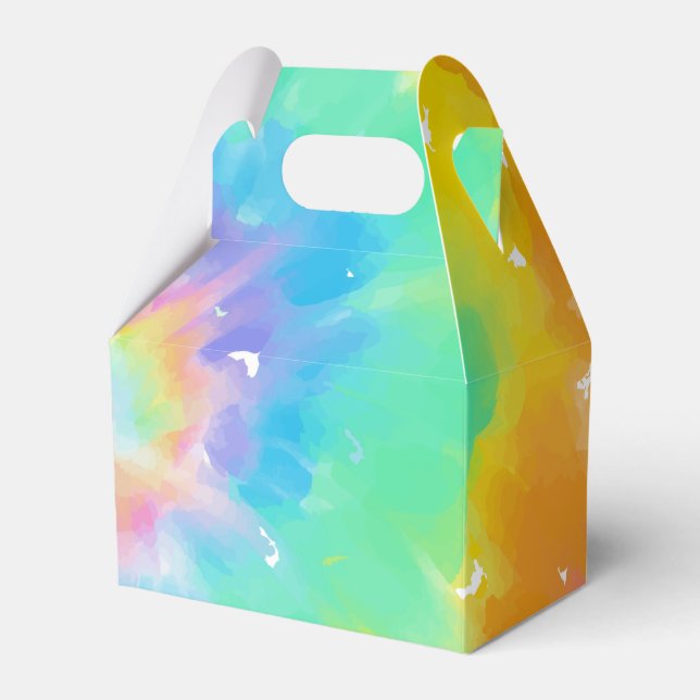 Watercolor Tie Dye Favour Box (Front Side)