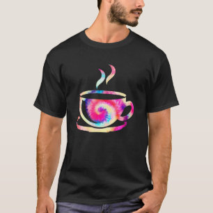 Watercolor Tie Dye Rainbow Coffee for Coffeeholic  T-Shirt