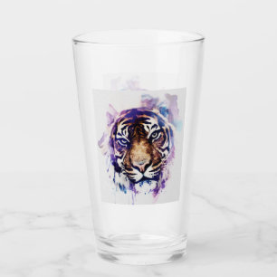Watercolor Tiger Glass
