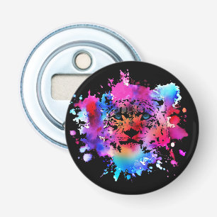 Watercolor Tiger Head Bottle Opener