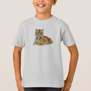 Watercolor Tiger Illustration – Majestic Wildlife T-Shirt