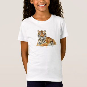 Watercolor Tiger Illustration – Majestic Wildlife T-Shirt