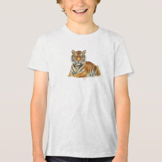 Watercolor Tiger Illustration – Majestic Wildlife Tri-Blend Shirt