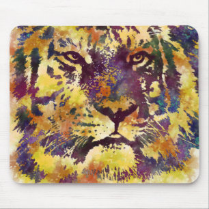Watercolor Tiger Mouse Mat