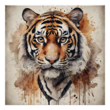 Watercolor Tiger no 10