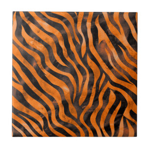 Watercolor Tiger Print Tile