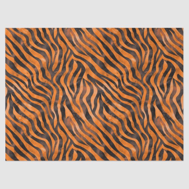 Watercolor Tiger Print Tissue Paper (Front)