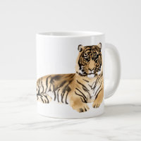 Watercolor Tiger Resting