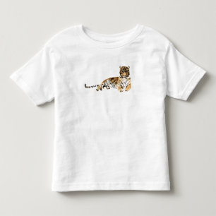 Watercolor Tiger Resting Toddler T-Shirt