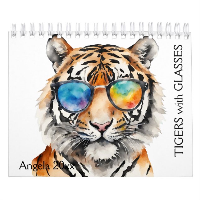 Watercolor Tigers Calendar (Cover)