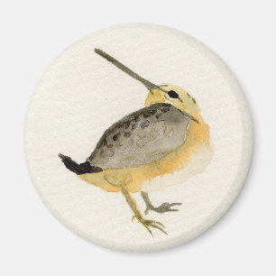 Watercolor Timberdoodle Painting Magnet