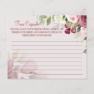 Watercolor  Time Capsule wedding anniversary card