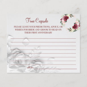 Watercolor  Time Capsule wedding anniversary card