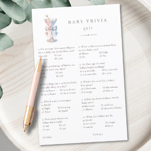 Watercolor Tini One Baby Gender Reveal Baby Trivia