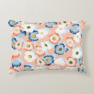 Watercolor Tiny Flowers: Vintage Pattern Decorative Cushion
