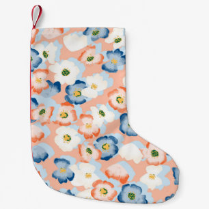 Watercolor Tiny Flowers: Vintage Pattern Small Christmas Stocking