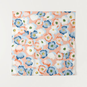 Watercolor Tiny Flowers: Vintage Pattern Tapestry