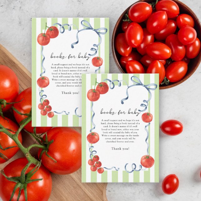 Watercolor tomato - books for baby  enclosure card (Creator Uploaded)