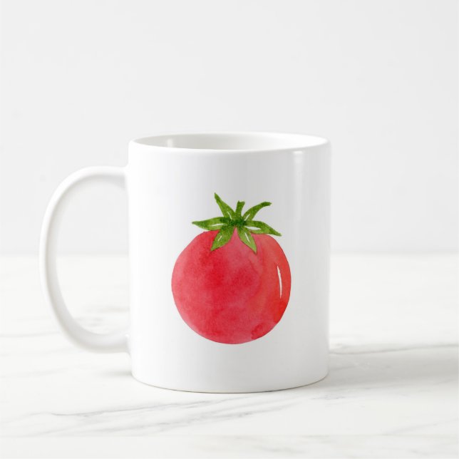 Watercolor Tomato       Coffee Mug (Left)