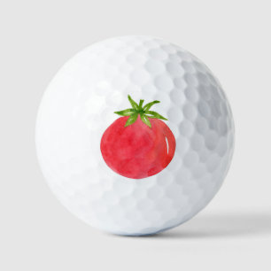Watercolor Tomato Golf Balls