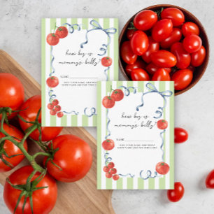 Watercolor tomato - How big is mummy's belly Enclosure Card
