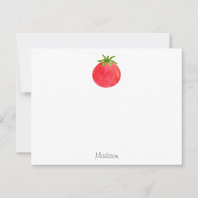 Watercolor Tomato Note Card (Front)