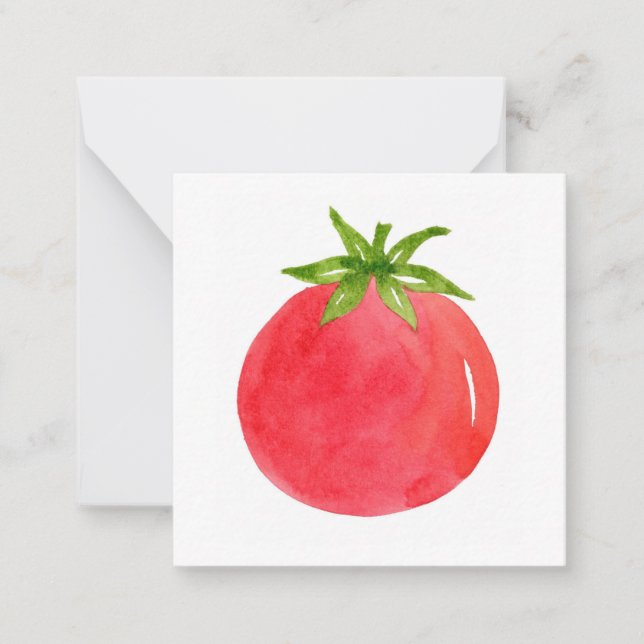 Watercolor Tomato Note Card (Front)