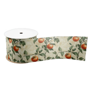 Watercolor Tomatoes on the Vine Satin Ribbon