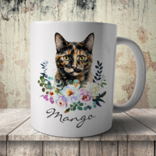 Watercolor Tortoiseshell Cat Coffee Mug