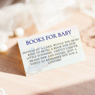Watercolor Train Baby Shower Book Request Enclosure Card