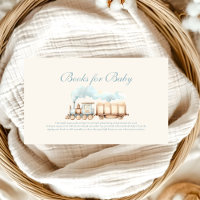 Watercolor Train Baby Shower Books for Baby 